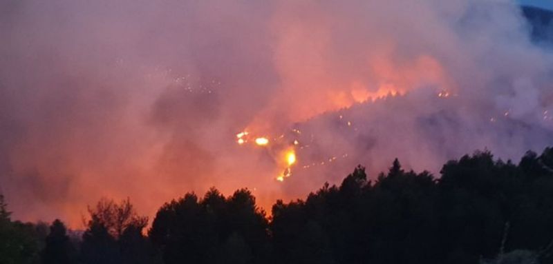 Πυρκαγιά στη Λακωνία: Βελτιωμένη η εικόνα του πύρινου μετώπου