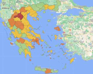 Αλλάζει ο “χάρτης” του κορονοϊού: Ποιές περιοχές είναι “κόκκινες” και “πορτοκαλί” – Όλα τα μέτρα