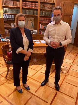 Συνάντηση εργασίας με τον Πρωθυπουργό Κυριάκο Μητσοτάκη πραγματοποίησε η βουλευτής Κορινθίας κα Μαριλένα Σούκουλη Βιλιάλη