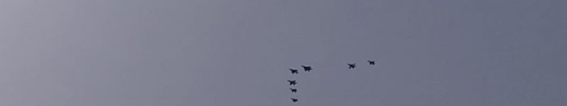 8 μαχητικά αεροσκάφη πέταξαν πάνω απο τον Ισθμό της Κορινθου (VIDEO)