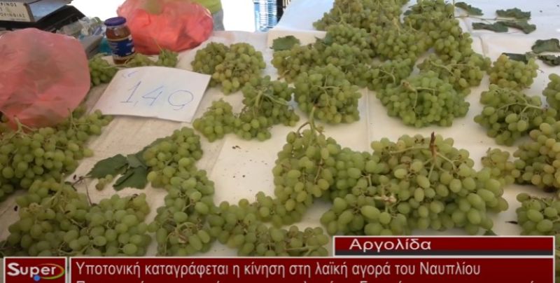 Υποτονική η κίνηση στην λαϊκη αγορά του Ναυπλίου (VIDEO)