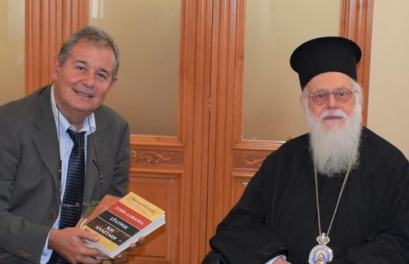Επίσκεψη του υποψηφίου βουλευτού Ημαθίας κ. Γιοβανόπουλου στον Αρχιεπίσκοπο Τιράνων Αναστάσιο