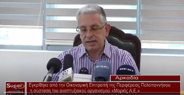 Εγκρίθηκε από την Οικονομική Επιτροπή της Περιφέρειας Πελοποννήσου η σύσταση του αναπτυξιακού οργανισμού «Μοριάς Α.Ε.»