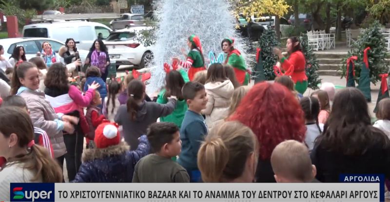 ΤΟ ΧΡΙΣΤΟΥΓΕΝΝΙΑΤΙΚΟ BAZAAR ΚΑΙ ΤΟ ΑΝΑΜΜΑ ΤΟΥ ΔΕΝΤΡΟΥ ΣΤΟ ΚΕΦΑΛΑΡΙ AΡΓΟΥΣ (VIDEO)