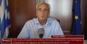 Χ.Βυτινιώτης: Συνεχίζονται οι αιτήσεις από τους εκπροσώπους των πληττόμενων επιχειρήσεων που αφορούν την παραγωγή και όχι τα κτηριακά  (Βιντεο)