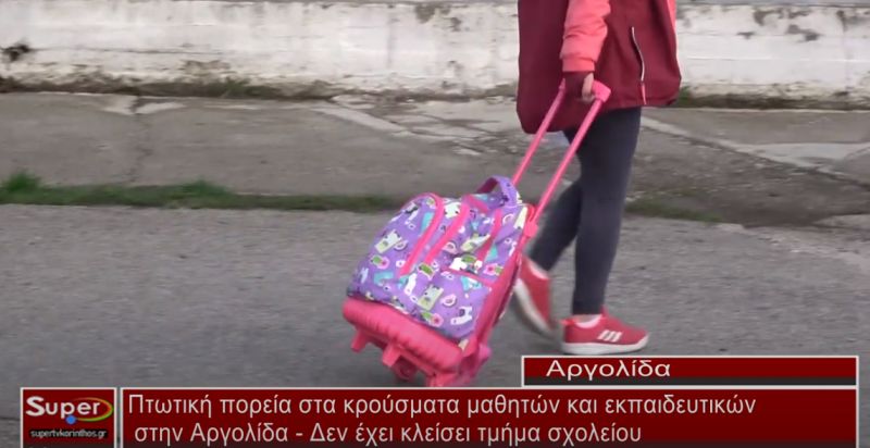 Πτωτική πορεία στα κρούσματα μαθητών και εκπαιδευτικών στην Αργολίδα (video)