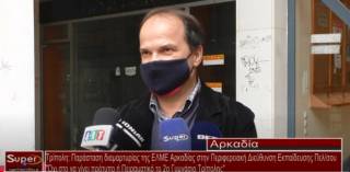 Παράσταση διαμαρτυρίας της ΕΛΜΕ Αρκαδίας στην Περιφερειακή Διεύθυνση Εκπαίδευσης Πελοποννήσου