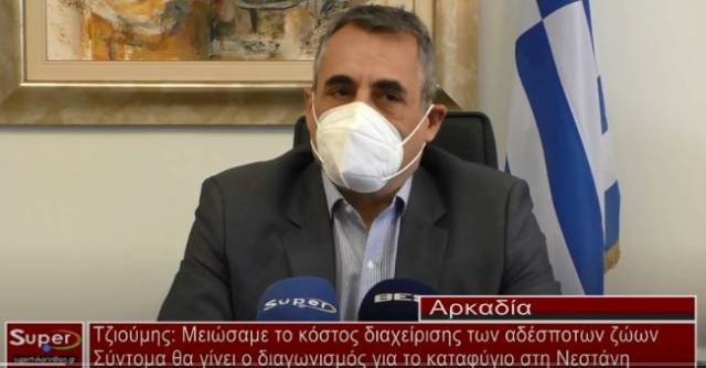 Τζιούμης:Μειώσαμε το κόστος διαχείρισης των αδέσποτων ζώων